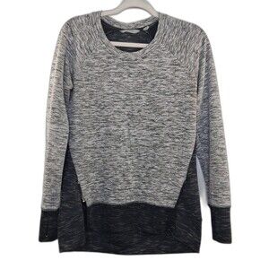 Athleta Marled Gray R&R Zipper Sweatshirt Size M Athleisure Activewear